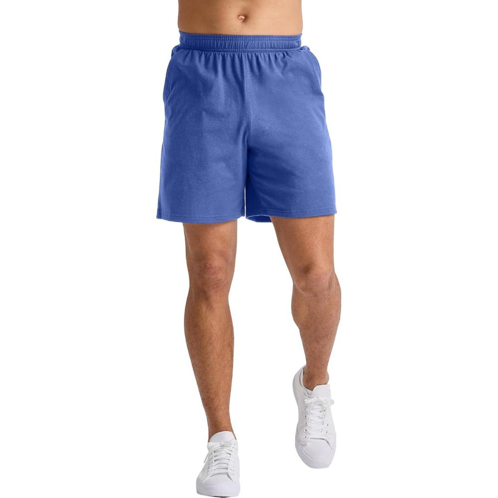 imageHanes Mens Jersey Pocket ShortDeep Forte Blue