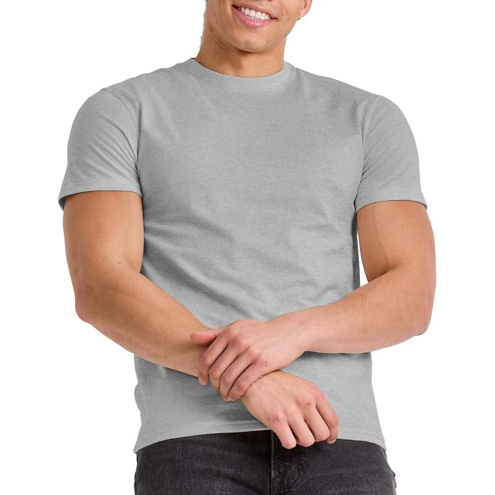 imageHanes Mens Originals Lightweight TShirt Crewneck TShirts for Men TriBlend Tee Tall SizesSilverstone Pe Heather