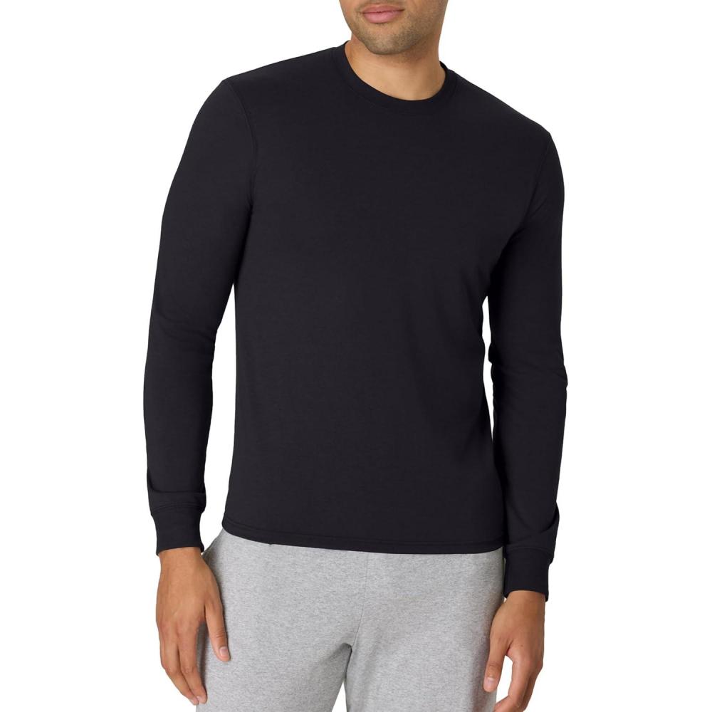 imageHanes Mens Originals Long Sleeve TShirt Lightweight TriBlend Jersey Tee for Men Available in TallBlack