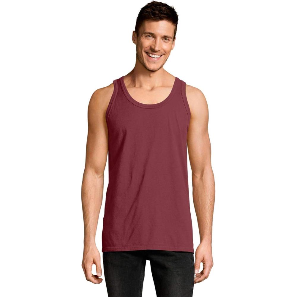 imageHanes Mens Originals TriBlend Tank Top Lightweight Tanks for Men Sleeveless Tank ShirtCayenne