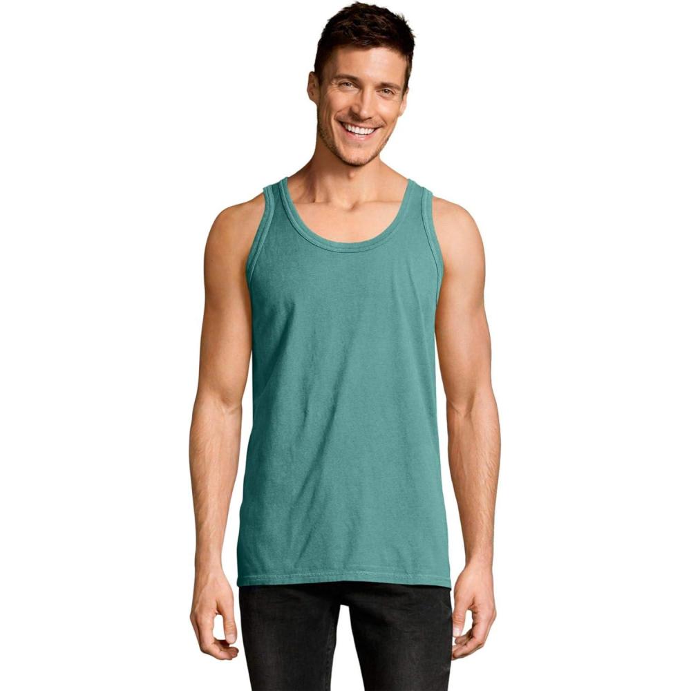 imageHanes Mens Originals TriBlend Tank Top Lightweight Tanks for Men Sleeveless Tank ShirtSpanish Moss