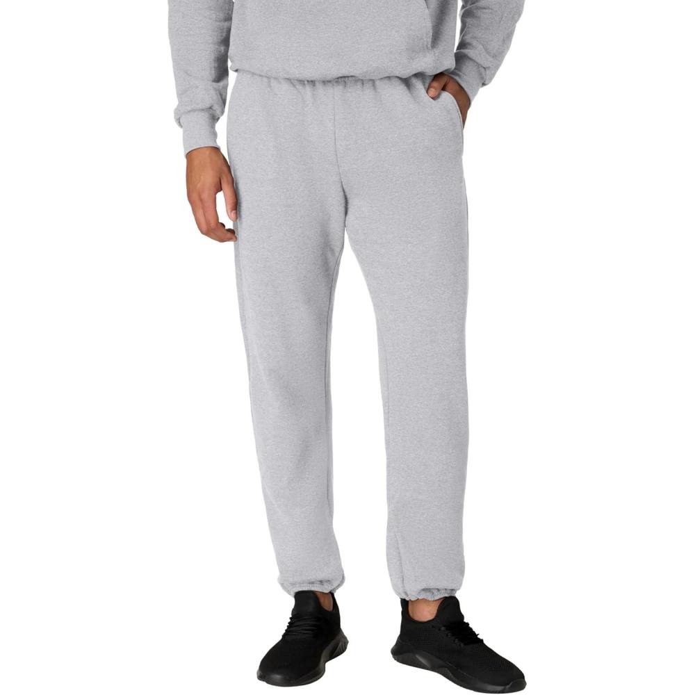 imageHanes Mens Sweatpants Ultimate Cotton Fleece Sweatpants Joggers with Pockets for MenLight Steel