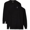 imageHanes Mens Beefy Long Sleeve Shirt 1 or 2 PackBlack  2 Pack