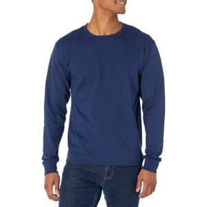 Hanes Men’s Beefy Long Sleeve Shirt, 1 or 2 Pack(Navy – 2 Pack)