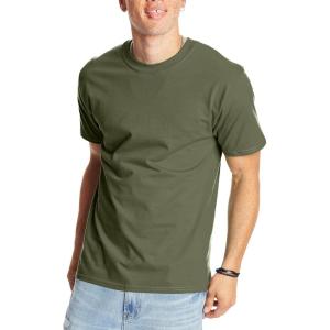 Hanes Men’s Beefy-t T-Shirt, Heavyweight Cotton Tee, 1 Or 2 Pack, Big & Tall(Fatigue Green – 1 Pack)