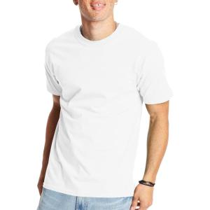 Hanes Men’s Beefy-t T-Shirt, Heavyweight Cotton Tee, 1 Or 2 Pack, Big & Tall(White – 1 Pack)