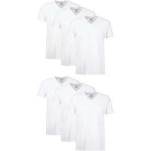 Hanes Mens Cotton, Moisture-wicking V-neck Tee Undershirts, Multiple Packs And Colors, White, Large US