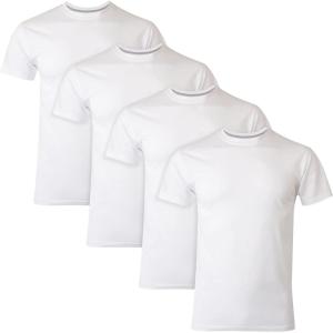 Hanes Mens Hanes Ultimate Men’s Fresh Iq Slim Fit Crew Undershirt, 4-Pack(White – 4 Pack)