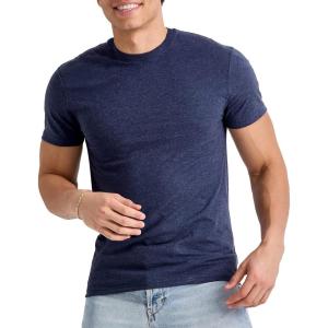 Hanes Mens Originals Lightweight T-Shirt, Crewneck T-Shirts for Men, Tri-Blend Tee, Tall Sizes(Athletic Navy Pe Heather)