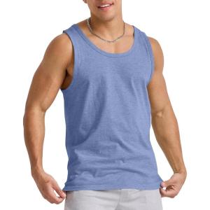 Hanes Mens Originals Tri-Blend Tank Top, Lightweight Tanks for Men, Sleeveless Tank Shirt(Deep Forte Blue Pe Heather)