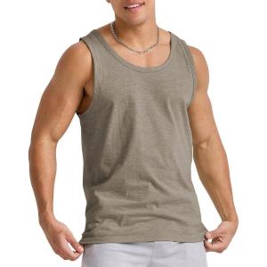 Hanes Mens Originals Tri-Blend Tank Top, Lightweight Tanks for Men, Sleeveless Tank Shirt(Oregano Pe Heather)