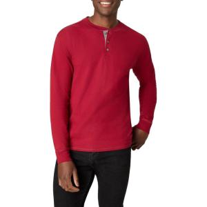 Hanes Mens T-Shirts, Men’s Beefyt Henley Shirts, Men’s Cotton Long Sleeve Shirts(Burnt Brick)