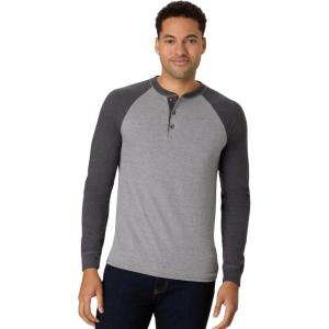 Hanes Mens T-Shirts, Men’s Beefyt Henley Shirts, Men’s Cotton Long Sleeve Shirts(Oxford Gray/Slate Heather)