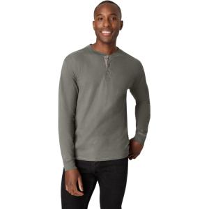 Hanes Mens T-Shirts, Men’s Beefyt Henley Shirts, Men’s Cotton Long Sleeve Shirts(Pebblestone Crossdye)