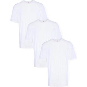 Hanes Men’s Tall 100% Cotton Crew Neck Undershirts, Tagless, Ultra Comfort, Multipack(White – 3 Pack)