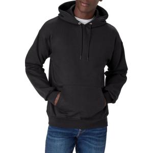 Hanes Men’s Ultimate Sweatshirt, Heavyweight Fleece Hoodie, Cotton Sweatshirt for Men(Black)
