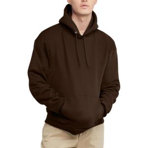 Hanes Men’s Ultimate Sweatshirt, Heavyweight Fleece Hoodie, Cotton Sweatshirt for Men(Dark Chocolate)
