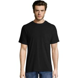 Hanes Mens Workwear Short Sleeve Tee (2-Pack)(Black)