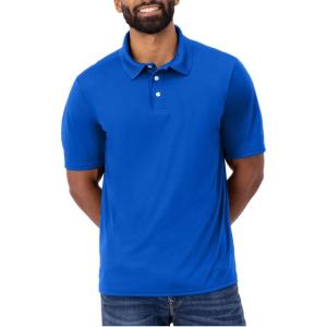 Hanes Sport Men’s Polo Shirt, Men’s Cool DRI Moisture-Wicking Performance Polo Shirt, Jersey Knit Performance Polo Shirt(Deep Royal)