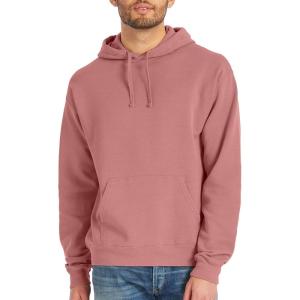 Hanes mens Originals Fleece Hoodie, Garment Dyed Hooded Sweatshirt, Unisex Fleece Pullover(Mauve)