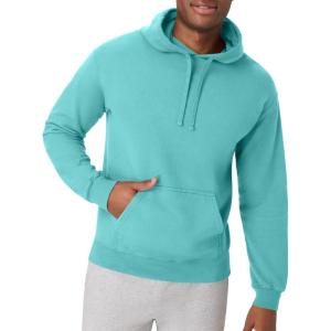 Hanes mens Originals Fleece Hoodie, Garment Dyed Hooded Sweatshirt, Unisex Fleece Pullover(Mint)