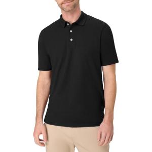 Hanes mens X-temp Performance Polo, Cotton Blend Sport Shirt for Men With Odor Control(Black)