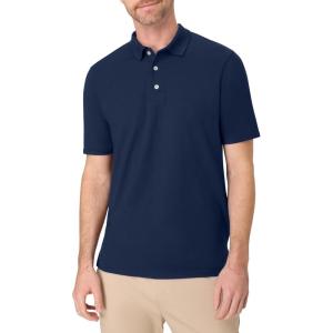 Hanes mens X-temp Performance Polo, Cotton Blend Sport Shirt for Men With Odor Control(Navy)