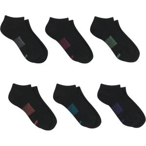 Hanes womens Performance No Show Socks, Lightweight X-temp Cooling Socks for Women, 6-pack(Black/Color Mesh)