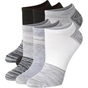 Hanes womens Performance No Show Socks, Lightweight X-temp Cooling Socks for Women, 6-pack(Gray)