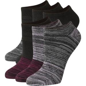 Hanes womens Performance No Show Socks, Lightweight X-temp Cooling Socks for Women, 6-pack(Grey)