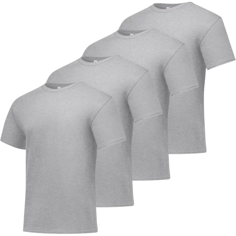 imageHanes Mens ComfortSoft TShirt Pack of 4Light Steel  4 Pack
