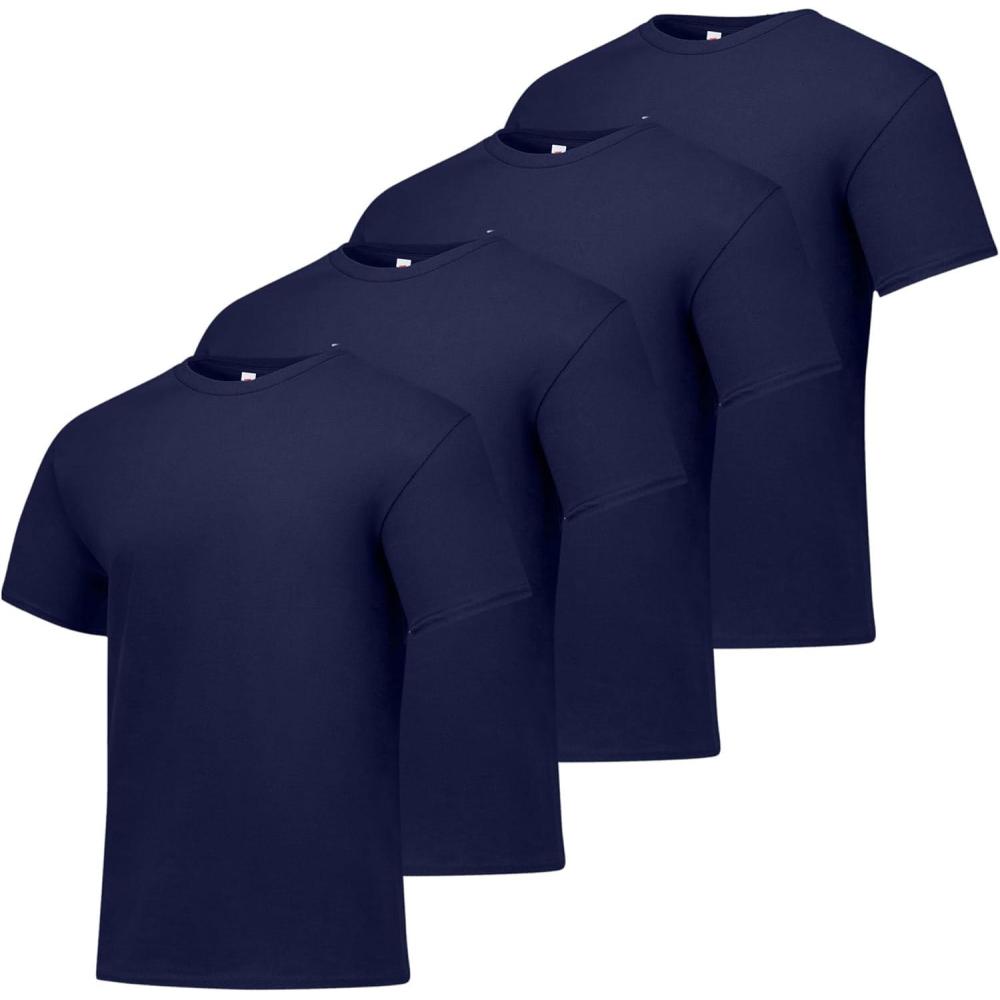 imageHanes Mens ComfortSoft TShirt Pack of 4Navy  4 Pack