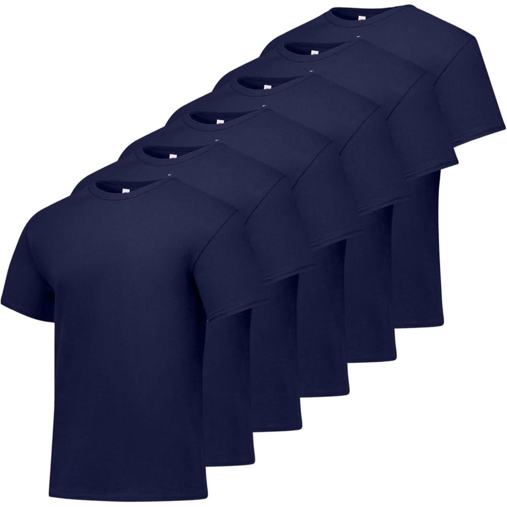 imageHanes Mens ComfortSoft TShirt Pack of 4Navy  6 Pack