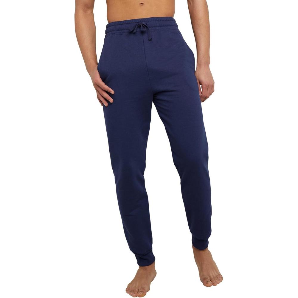 imageHanes Mens Joggers EcoSmart Fleece Sweatpants for Men Mens Lounge Pants 305Navy