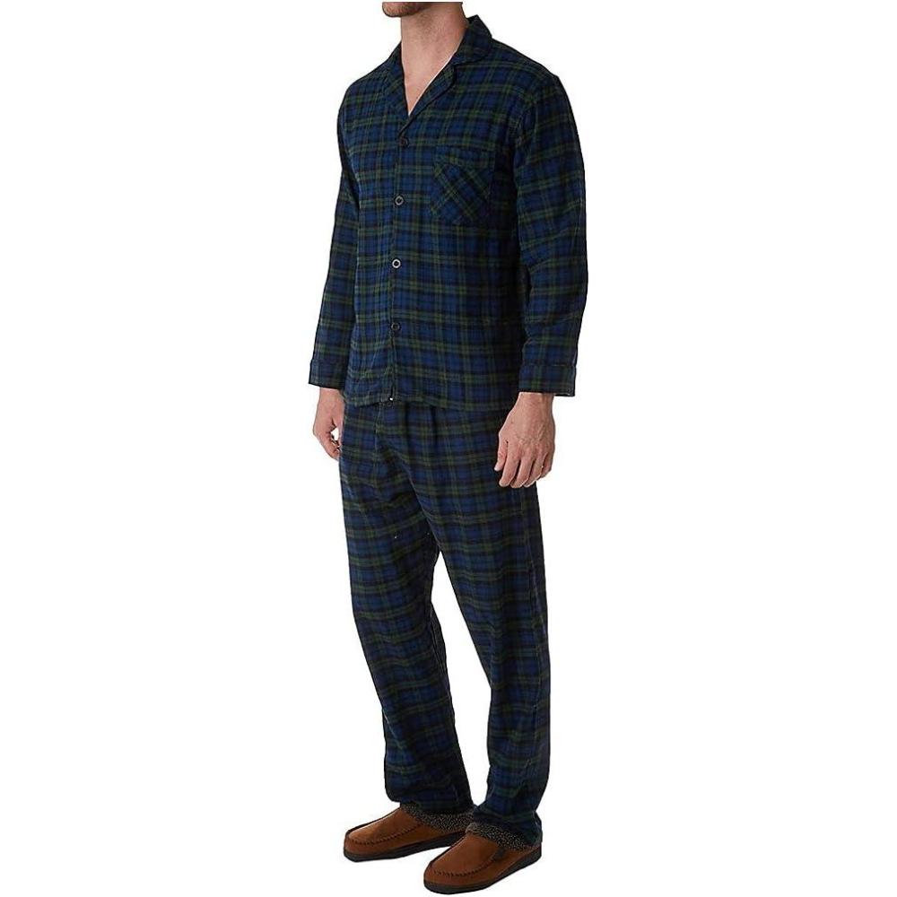 imageHanes Mens Woven PlainWeave Pajama SetGreen