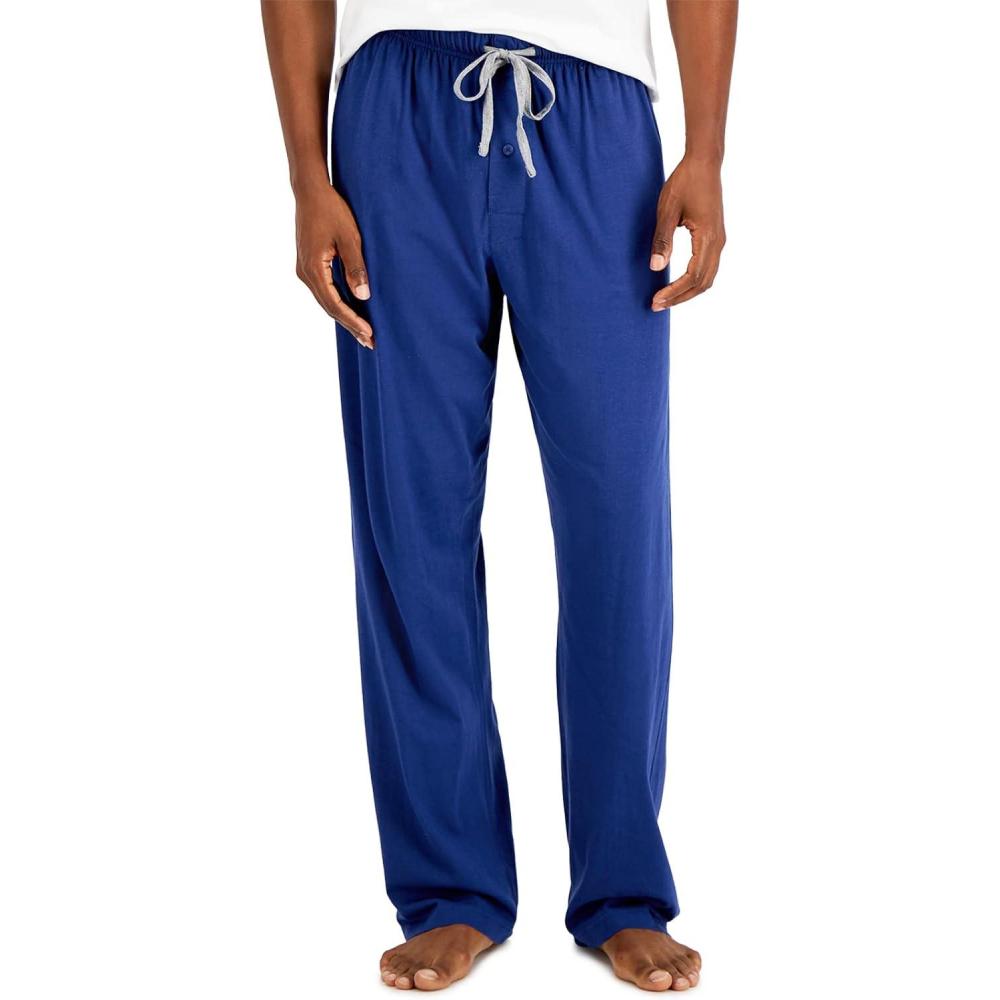 imageHanes Mens XTemp Jersey Cotton Sleep Pajama Lounge Pants with Pockets Pj Bottoms Extended SizesBlue