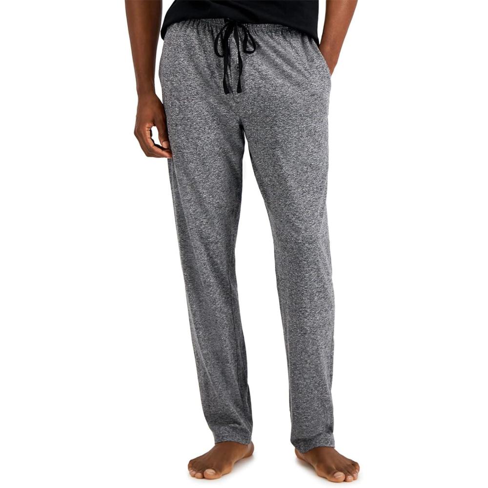 imageHanes Mens XTemp Jersey Cotton Sleep Pajama Lounge Pants with Pockets Pj Bottoms Extended SizesHeather Grey