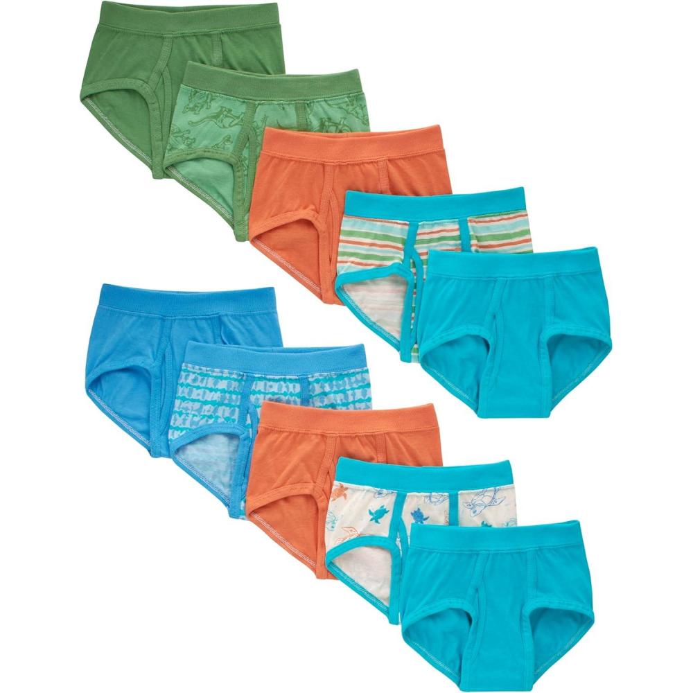 imageHanes Toddler Boys Organic Cotton Underwear Pure Comfort 100 Cotton Boxer Briefs Available 10 amp 7 PackBriefs  Assorted  10 Pack