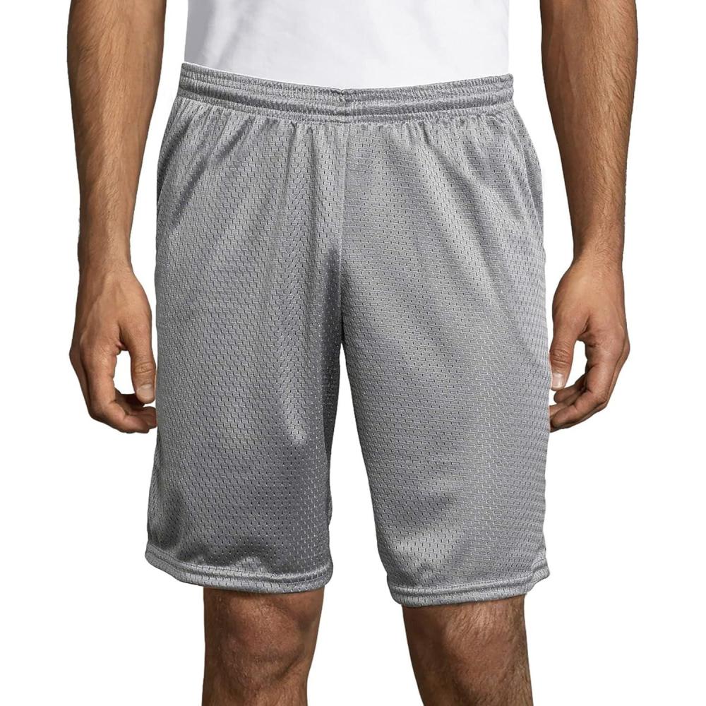 imageHanes mens Mesh Pocket ShortAthletic Gray