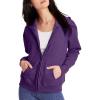 imageHanes Ecosmart Fleece Full Hoodie Zipup Hooded Sweatshirt for WomenViolet Splendor Heather