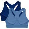 imageHanes Womens Seamless Racerback Bra Pullover FullCoverage Bralette 2PackDenim Jacket BlueNavy Eclipse