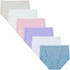 imageHanes Womens Underwear Briefs Pack 6Pack Pure Comfort Organic Cotton Brief Panties for Women Full CoverageSolidPrint Mix