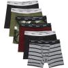 Black/Cargo/Olive Palm/Maroon/Stripe - 6 Pack