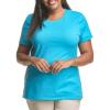 imageJUST My Size Womens PlusSize Short Sleeve Crew Neck TeeProcess Blue