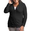 imageJust My Size Womens Full Zip Jersey HoodieBlack