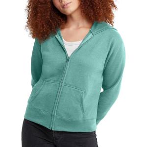 Hanes, Ecosmart Fleece Full Hoodie, Zip-up Hooded Sweatshirt for Women(Spanish Moss)