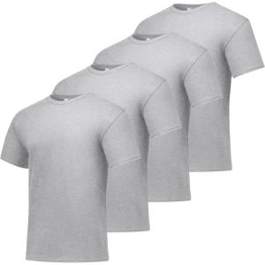 Hanes Men’s ComfortSoft T-Shirt (Pack of 4)(Ash – 4 Pack)