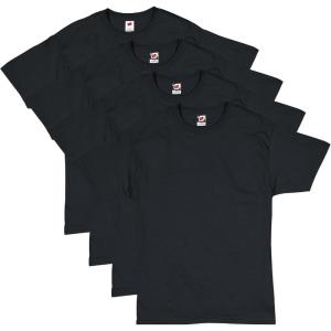 Hanes Men’s ComfortSoft T-Shirt (Pack of 4)(Black – 4 Pack)