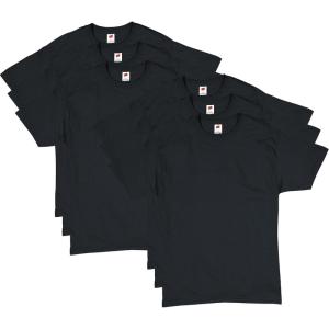 Hanes Men’s ComfortSoft T-Shirt (Pack of 4)(Black – 6 Pack)