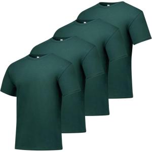 Hanes Men’s ComfortSoft T-Shirt (Pack of 4)(Deep Forest – 4 Pack)